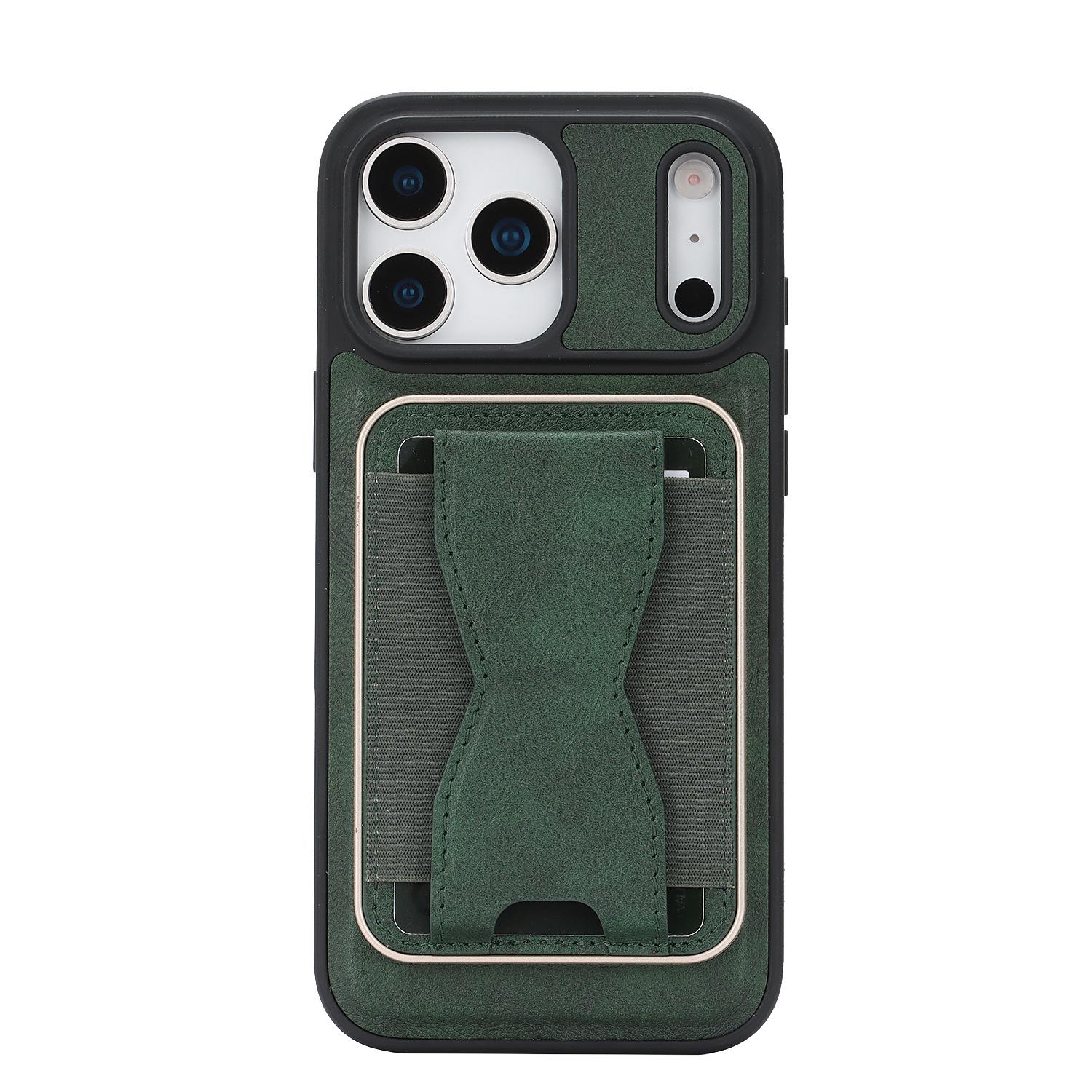 

Magnetic Card Slot Phone Case for iPhone 15 Plus/16 Pro Max/17 Air 17 Air темно-зеленого