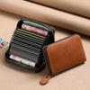 Men's Wallet PU Leather Credit Card Holder RFID Blocking Zipper Pocket Men Women Passport Card Bag Multi-card Zipper Coin Wallet