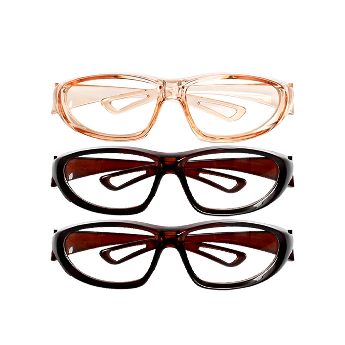 

3pcs Protective Shutter Goggles Transparent Anti-wind Sand Anti-shock Labor Insurance Protective Glasses PC Material Transparent