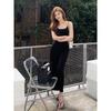 Spring/Summer 2026 French Style Slim Bodycon Spaghetti Strap Long Dress