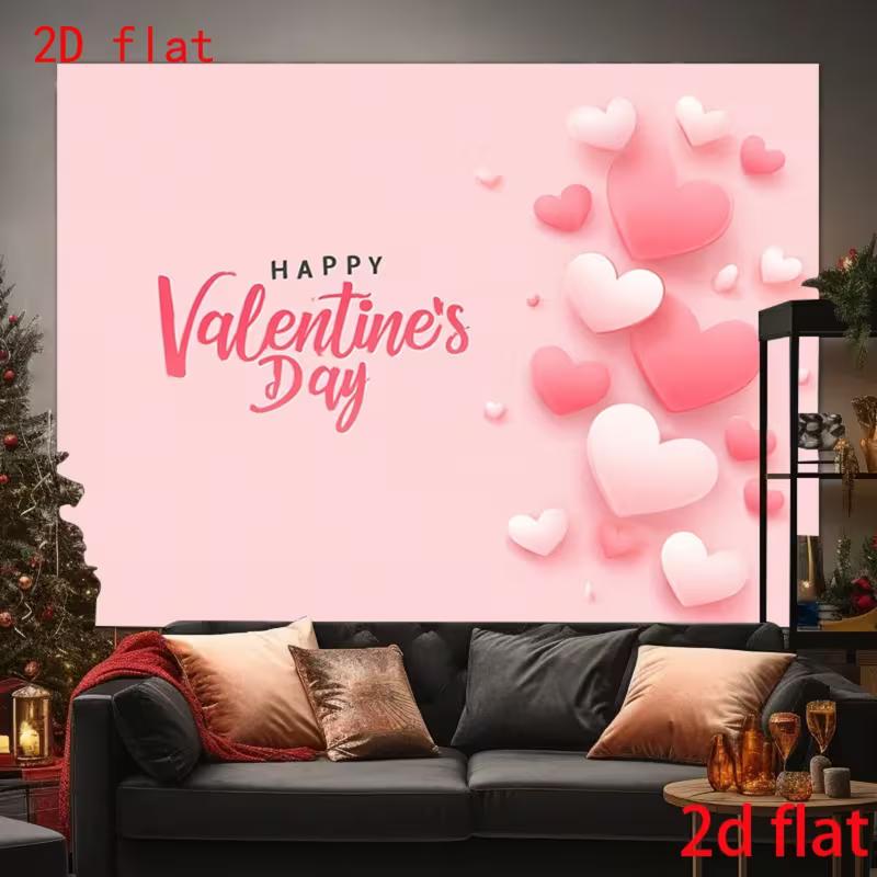 Soft Pink 2D Backdrop, Romantic Hearts Photo Background