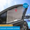 1Pc Car Automatic Retractable Parasol Car Side Window Mesh Uv Protect Curtain