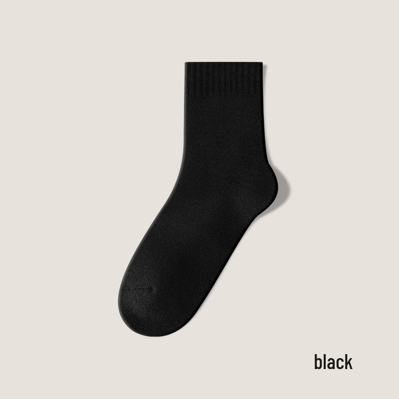 Women's Cashmere Mid-Calf Velvet-Enhanced Socks for Autumn and Winter