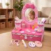 Toy Vanity with Mirror and Storage Drawer Tabletop Pretend Play Set