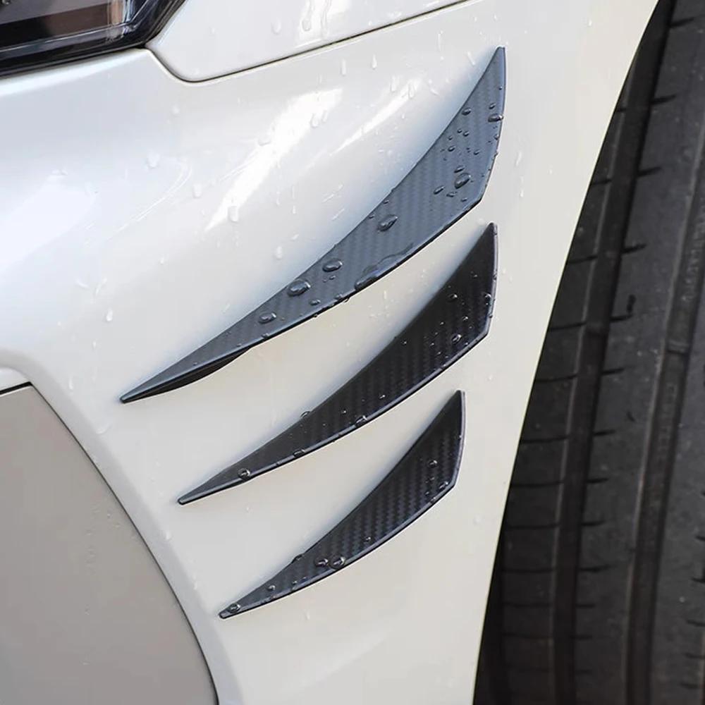 Car Front Rear Bumper Strip Universal Lip Spoiler Diffuser Splitter Scratch Protector Extension Carbon Fiber Winglets Side Skirt