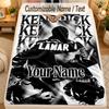 Flannel BlanketKendrick Lamar Custom Name Text Personalized Soft Warm Throw Blanket Home Decor Gift