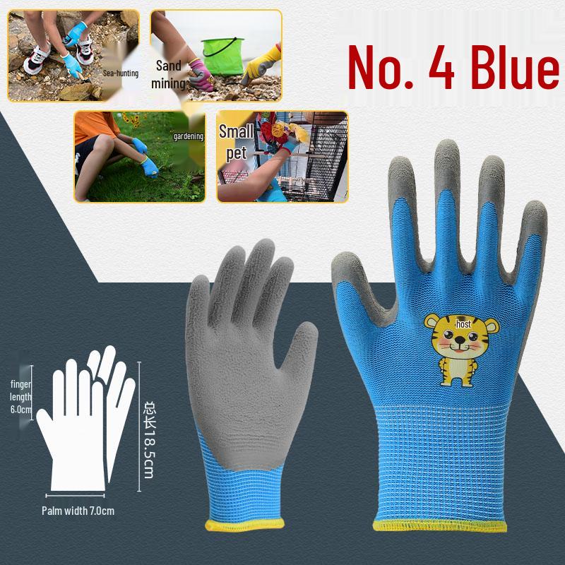 Kids' Anti-Bite Non-Slip Crab-Resistant Gloves for Gardening and Outdoor Play.