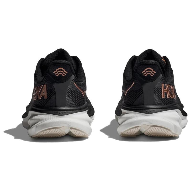 HOKA ONE ONE Clifton 9 Black Rose Gold Women's Sneakers 1127896-BRGL