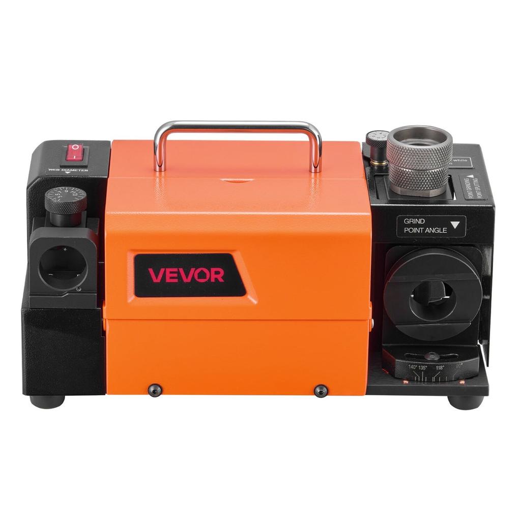 Drill Bits Sharpener MR-13B, 3-15mm Drill Bit Grinder Sharpener with Adjustable Lip Relief Angle & 95°-135° Point Angle, 4600RPM High Speed