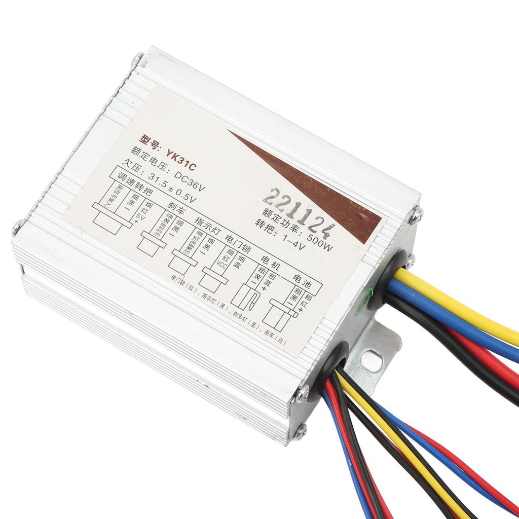 Electric Bicycle Brushed Controller Aluminium Alloy Bike Scooter Parts Accessories 36V 500W