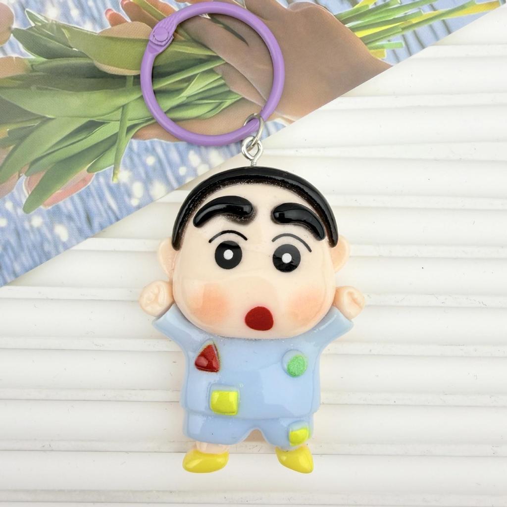 Crayon Shin-chan Heart Pendant Keychain - Cute Gift for Friends