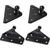 10Mm Ball Stud Mounting Bracket For Gas Shock Spring Strut Prop Lift Support, 2Pcs L-Type, 2Pcs Flat-Type And 16Pcs Screws