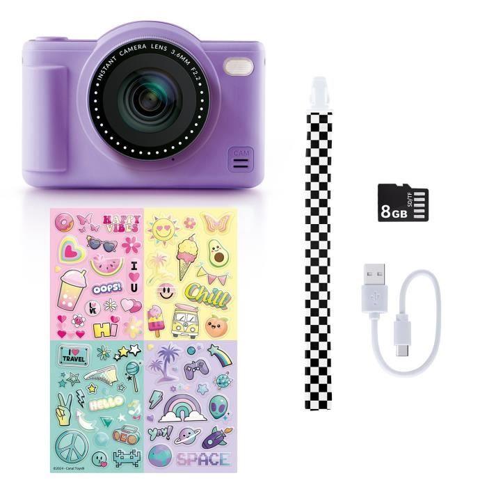 Appareil Photo Numérique Pop Couleur Violet- Avec carte SD 8Go incluse- Photo Creator - CLK 041 Canal Toys
