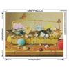 Basket Case Cat Pattern Diamond Embroidery Needlework Cross Stitch Animal 5D Rhinestones Painting