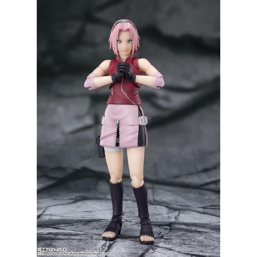 TAMASHII NATIONS S.H. Figuarts Naruto Shippuden Sakura Haruno Action Figure 135mm ABS PVC Painted Articulated Figure