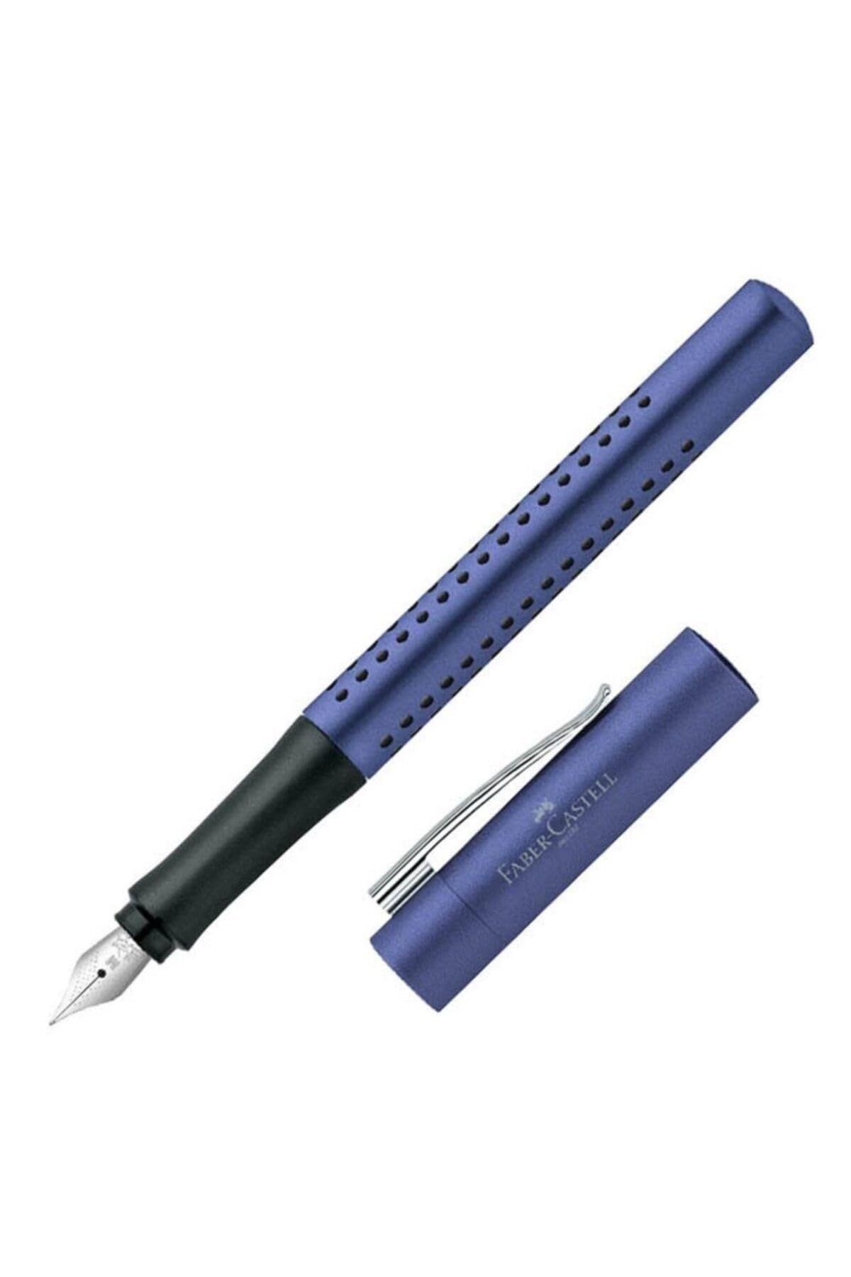 

Faber-Castell Fountain Pen, Medium Nib, Grip 2011, Metallic Blue, 140902, Dual-Use, Officially Imported