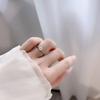 Japanese-Korean Style 0.5ct Moissanite Diamond Ring for Women, 925 Sterling Silver, High-End Niche Design
