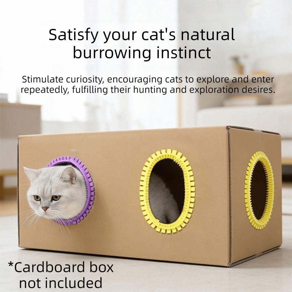 Plastic Cat Self Groomer Soft Tooth Cat DIY Rubbing Ring Cat Grooming Massage Brush DIY Assembly