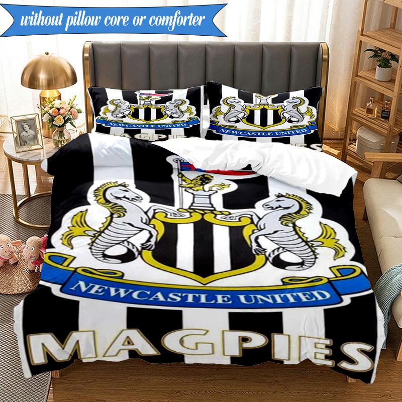3-delige Zachte Beddengoedset met United Crest Print, Inclusief 1 Dekbedovertrek En 2 Kussenslopen Perfect voor Slaapkamer, Studentenkamer, Fan cadeau