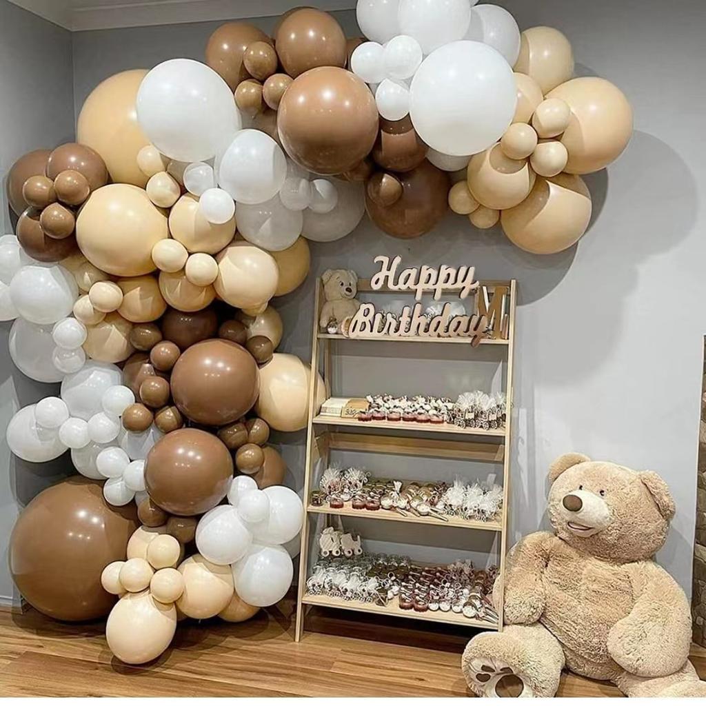 Brown Skin Tone Balloon Chain Set Birthday Party Decoration Wedding Venue Decoration Latex Balloon Set