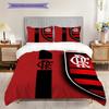 Flamengo logo Vzor Povlečení Přikrývka Sada Povlak na přikrývku Povlak na polštář Domácí dekorace Dárek k narozeninám (1 * povlak na peřinu + 2 * povlak na polštář, bez jádra)