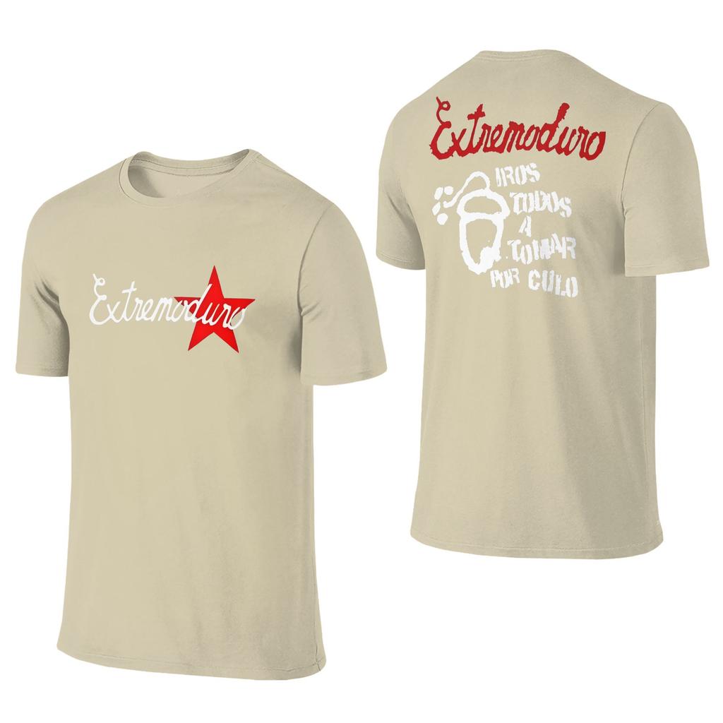 EXTREMODURO Band T-Shirt Men  Vintage Cotton Tees Round Neck Short Sleeve T Shirts Summer Clothes