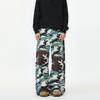 American High Street Cotton Camouflage Wide-leg Trousers Men's Baggy Loose Floor Overalls