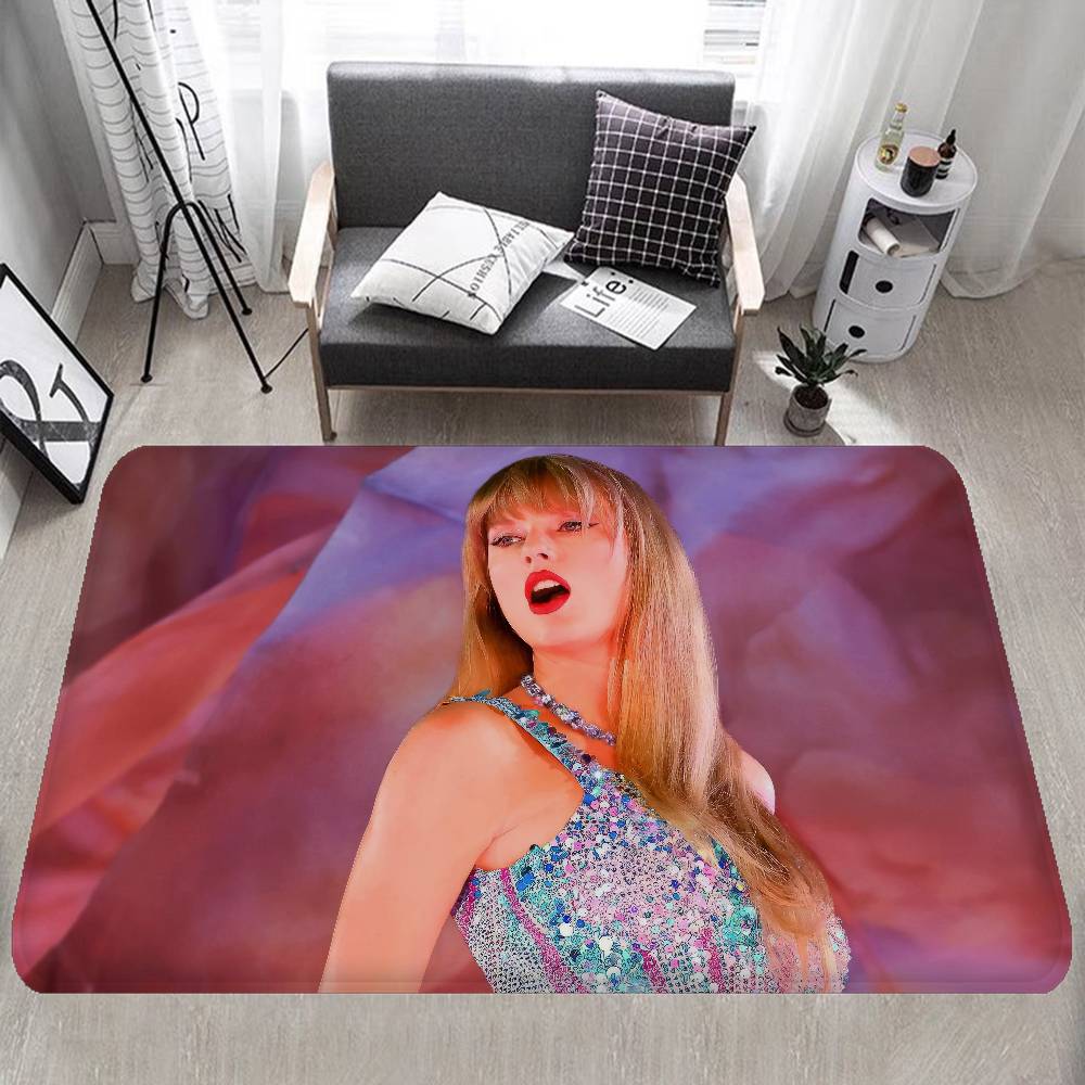T-Taylor-SwiftS Floor Mat Retro Multiple Choice Living Room Kitchen Rug Non-Slip Modern Home Decor
