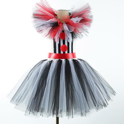 Clown Costumes Girls Circus Halloween Tutu Dress Outfit Kids Christmas Party