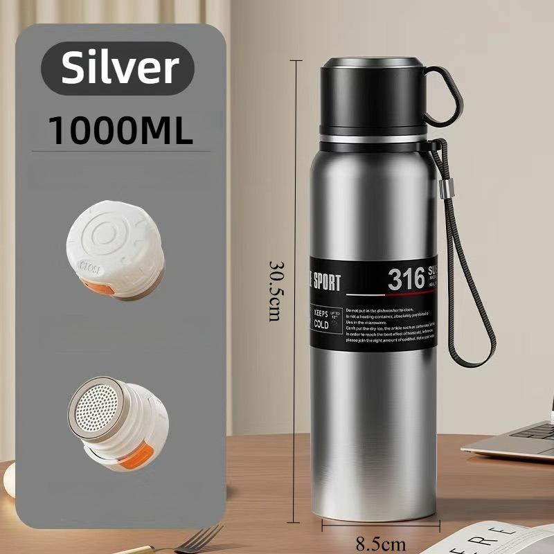 1L Thermal Water Bottle Keep Cold And  Water Bottle Thermos For Water Tea Coffee Vacuum Flasks Stainless Steel Thermos Bottle