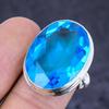 Natural Swiss Blue Topaz Gemstone 925 Sterling Silver Jewelry Ring Size 4.5 q5T50
