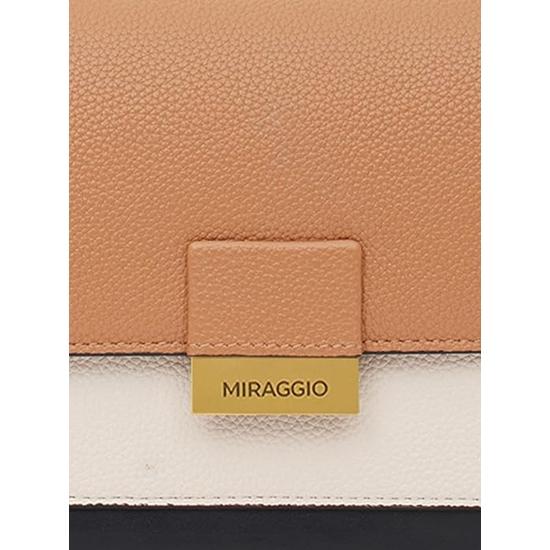 Geantă de umăr texturată Miraggio Emma pentru femei