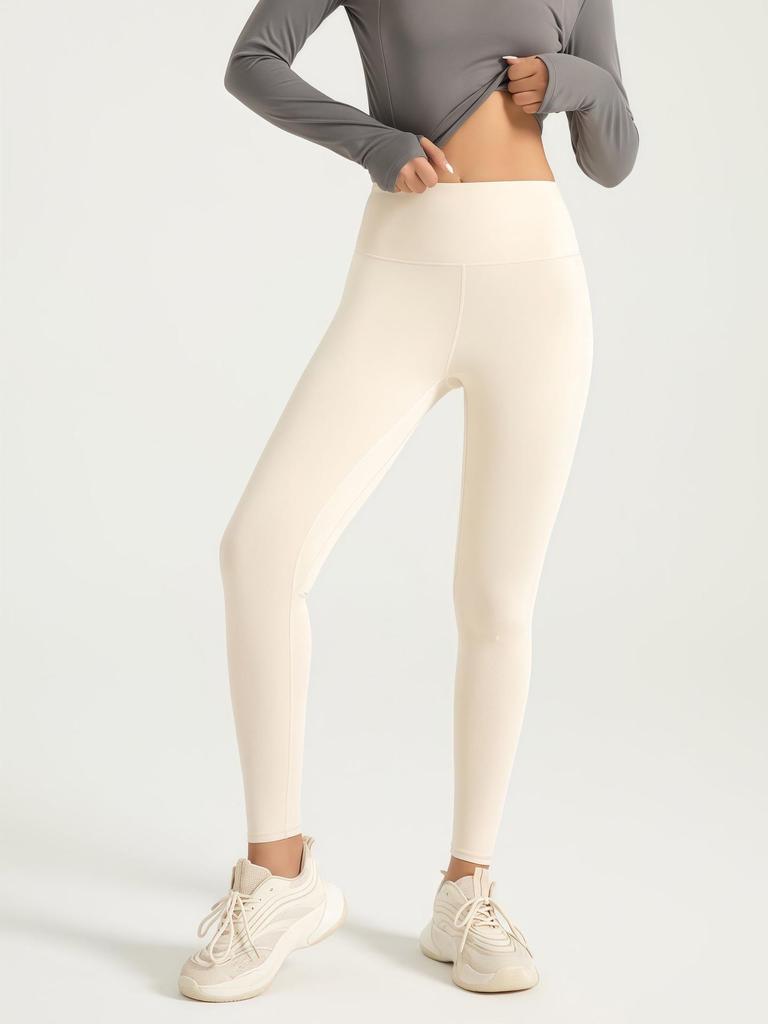 Pantalones de Yoga de Cintura Alta Levanta Glúteos para Mujer - Tacto Nude Otoño/Invierno, Alta Elasticidad Ropa de Fitness, Mallas Cortas para Correr