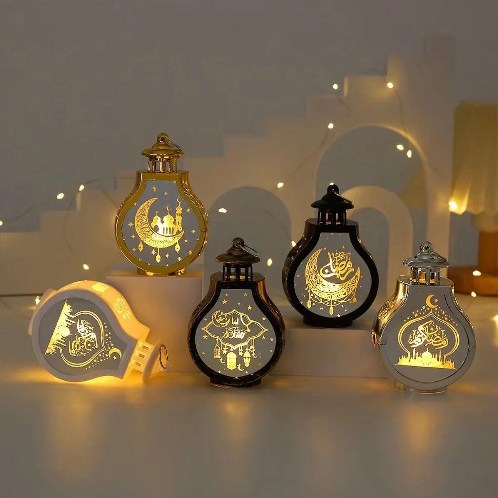 Creative Pear-shaped Candle Holder Retro Vintage Ramadan Lantern Portable Battery Powered LED Lantern Light