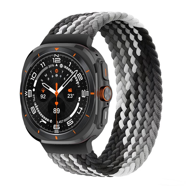 Braided Solo Loop for Samsung Galaxy Watch Ultra Strap 47mm Accessories Sport Nylon Belt Bracelet Galaxy Watch 7 Ultra Band 47mm
