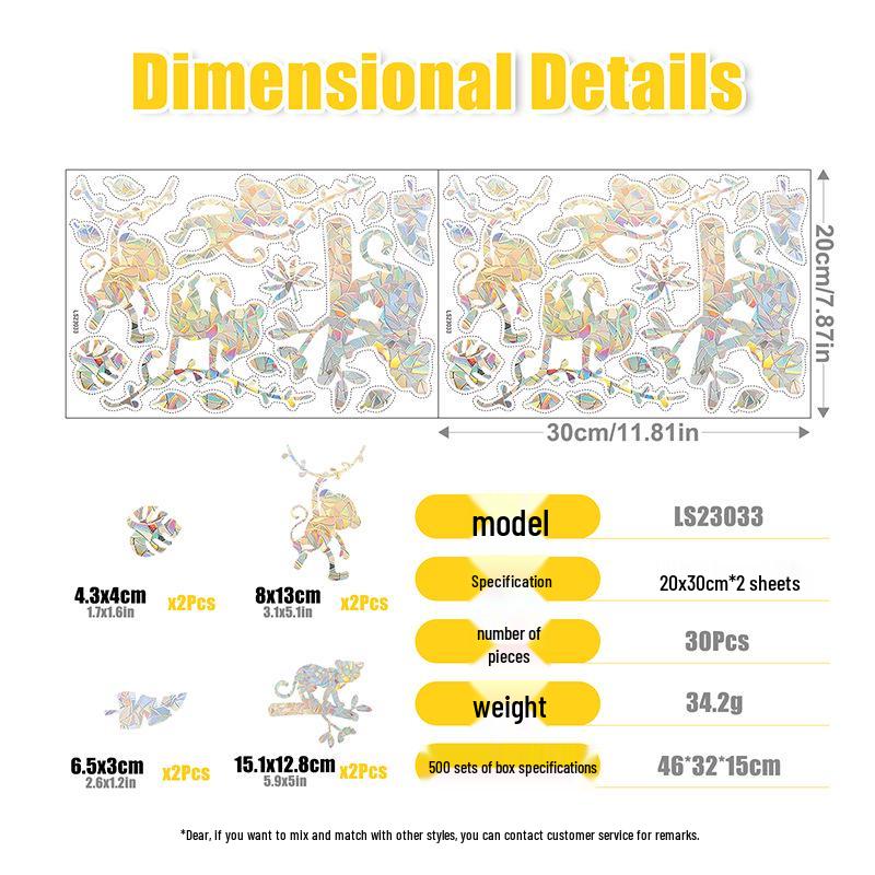 New Style Colorful Hummingbird Anti-Collision Window Sticker - Bird Protection and Bedroom Glass Decor.