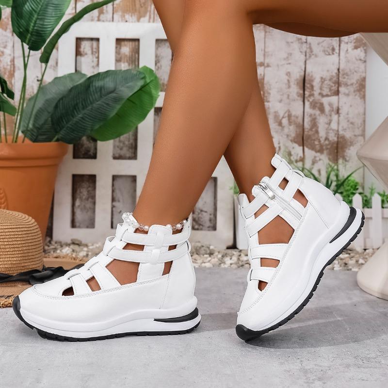 Fashion Summer New Wedge Sandals Baotou Cutout Breathable Plus Size Trifle Platform Shoes for Women