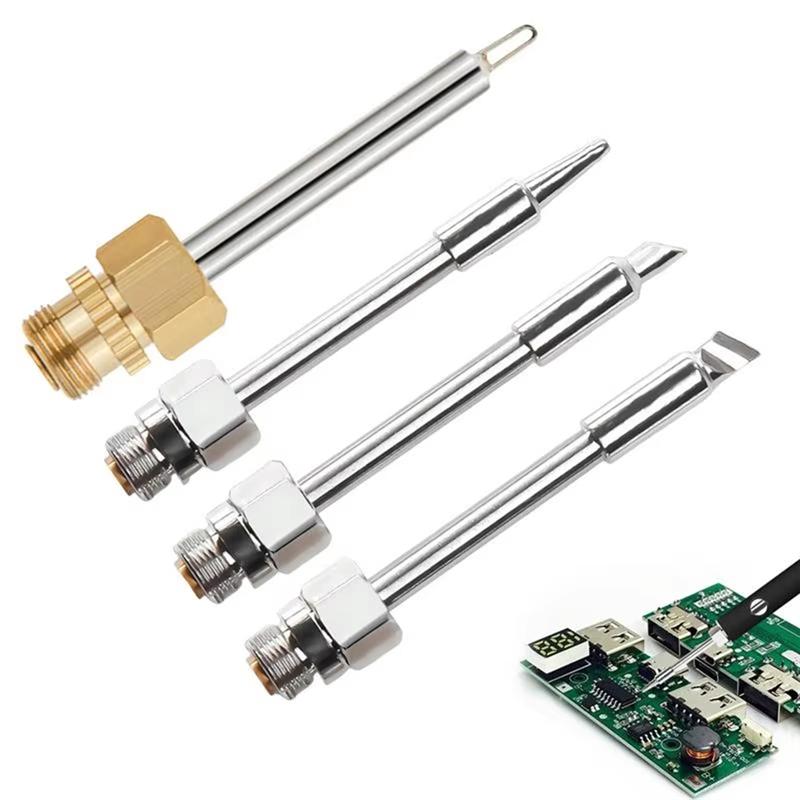 AEE4-4Pcs 510 Interface Soldering Tips And Burnt Threads For USB Rechargeable Temperature Adjustment Soldering Pen