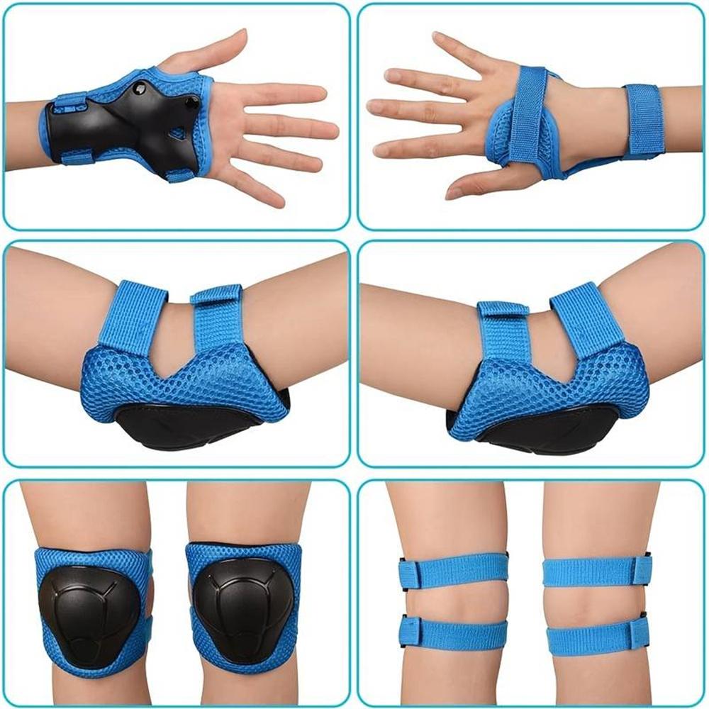 Kids Protective Gear Set Knee Pads for Kids 4-10 Years Toddler Knee and Elbow Pads with Wrist Guards for Skating Cycling Bike