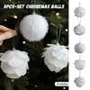 1 Stück Weiße Weihnachtskugel Weihnachtsbaum Hängender Anhänger Blume Schaum Schnee Kugel Weihnachten Dekor Für Zuhause 2026 Neues Jahr