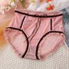 Genomskinliga sömlösa underbyxor för kvinnor Plus storlek Hög midja Sexiga spetstrosor Underkläder Kvinna