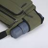 Versatile Crossbody Shoulder Bag with Side Bottle Pocket Multiple Zipper Compartments Casual Nylon Messenger Pack for Men Women Daily Travel