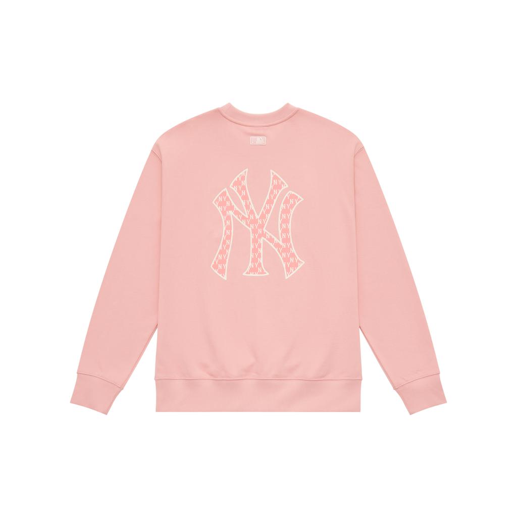 New MLB MONOGRAM Collection New York Yankees 24FW Early Autumn Sweatshirt Unisex Pink 3AMTM0444-50PKM