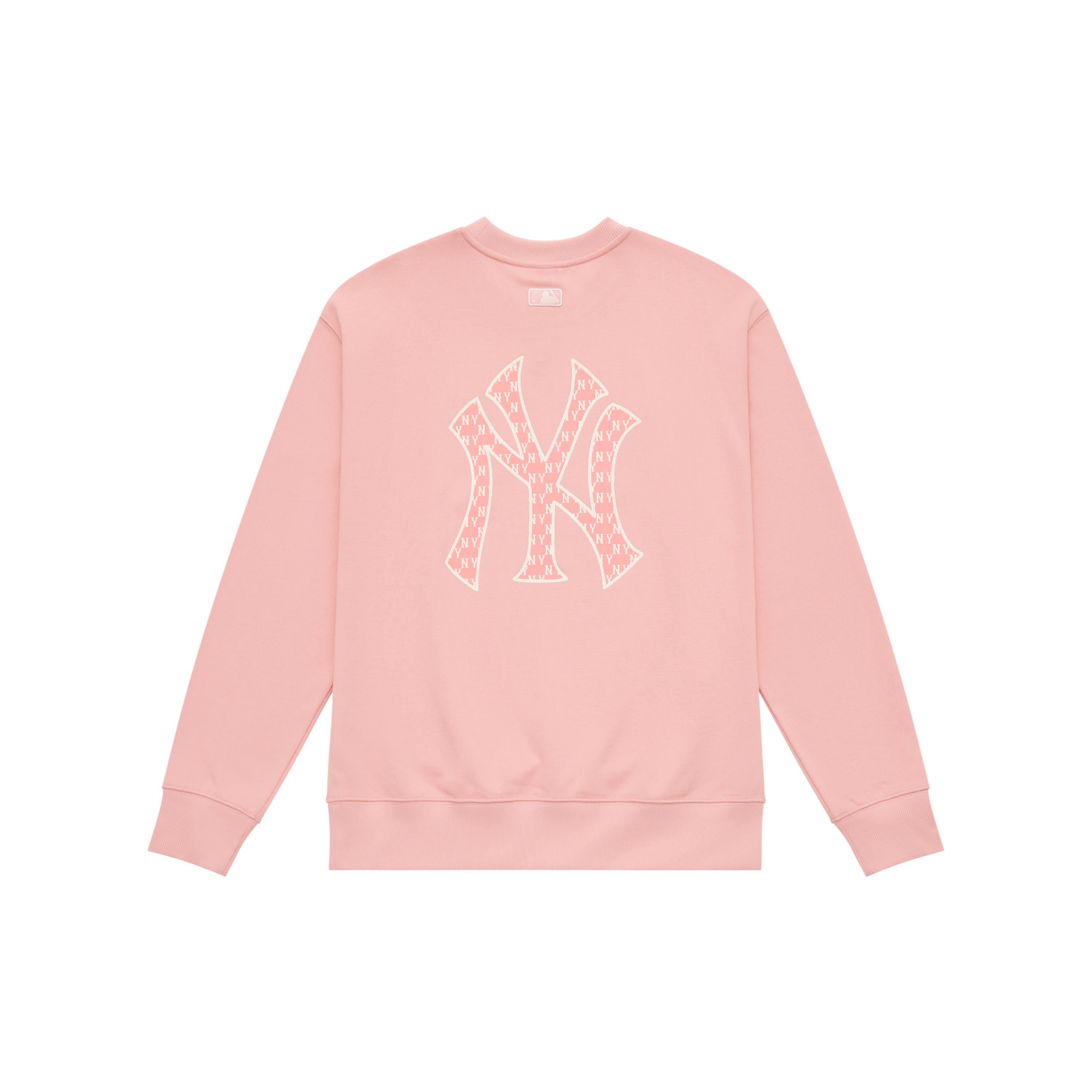 

New MLB MONOGRAM Collection New York Yankees 24FW Early Autumn Sweatshirt Unisex Pink 3AMTM0444-50PKM M