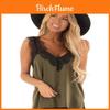 Elegant Women Summer Sleeveless Lace Mesh Loose Vests V-neck Cami Soft Tanks Top