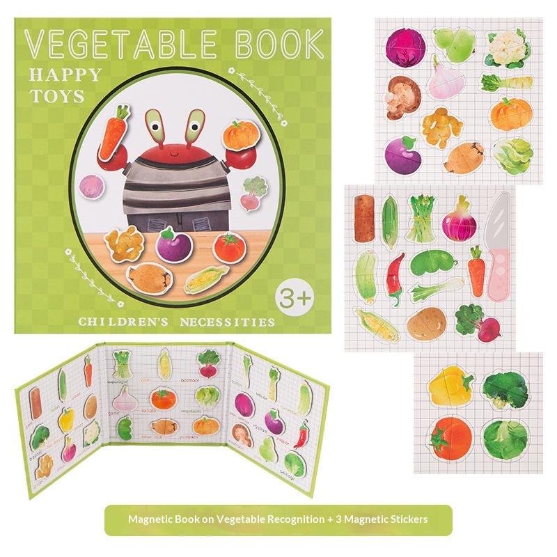 Cute Cartoon Magnetic Sticker Book For Kids - Reusable Puzzle Book Early Education Advanced Baby Toy Gift For Child Age 2-4 Gift
