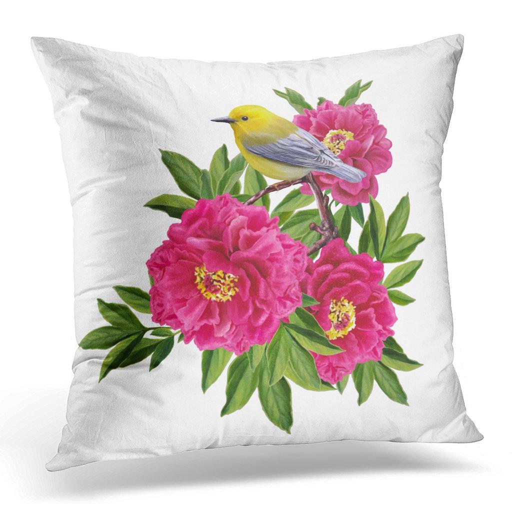 yellow bird pillow