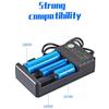 18650 Lithium Battery Charger Three Slots USB Charger Rechargeable Battery Independent Charging