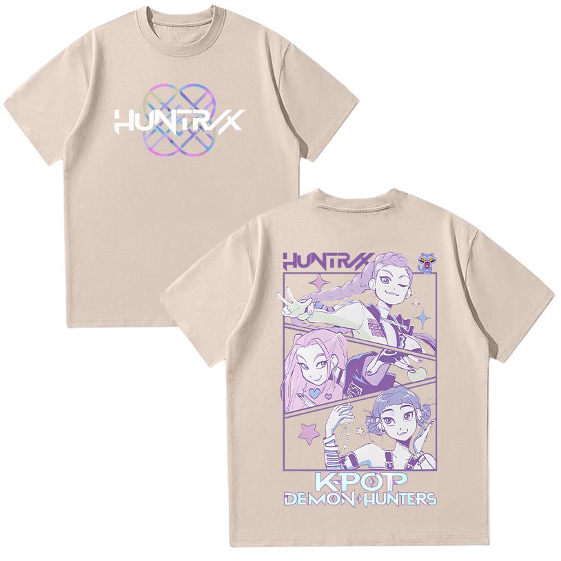 Kpop Anime Streetwear Kpop Demon Hunters T-shirts Fashion Y2K Aesthetic Tees Women/Men Summer Cotton Soft Clothing Short Sleeve