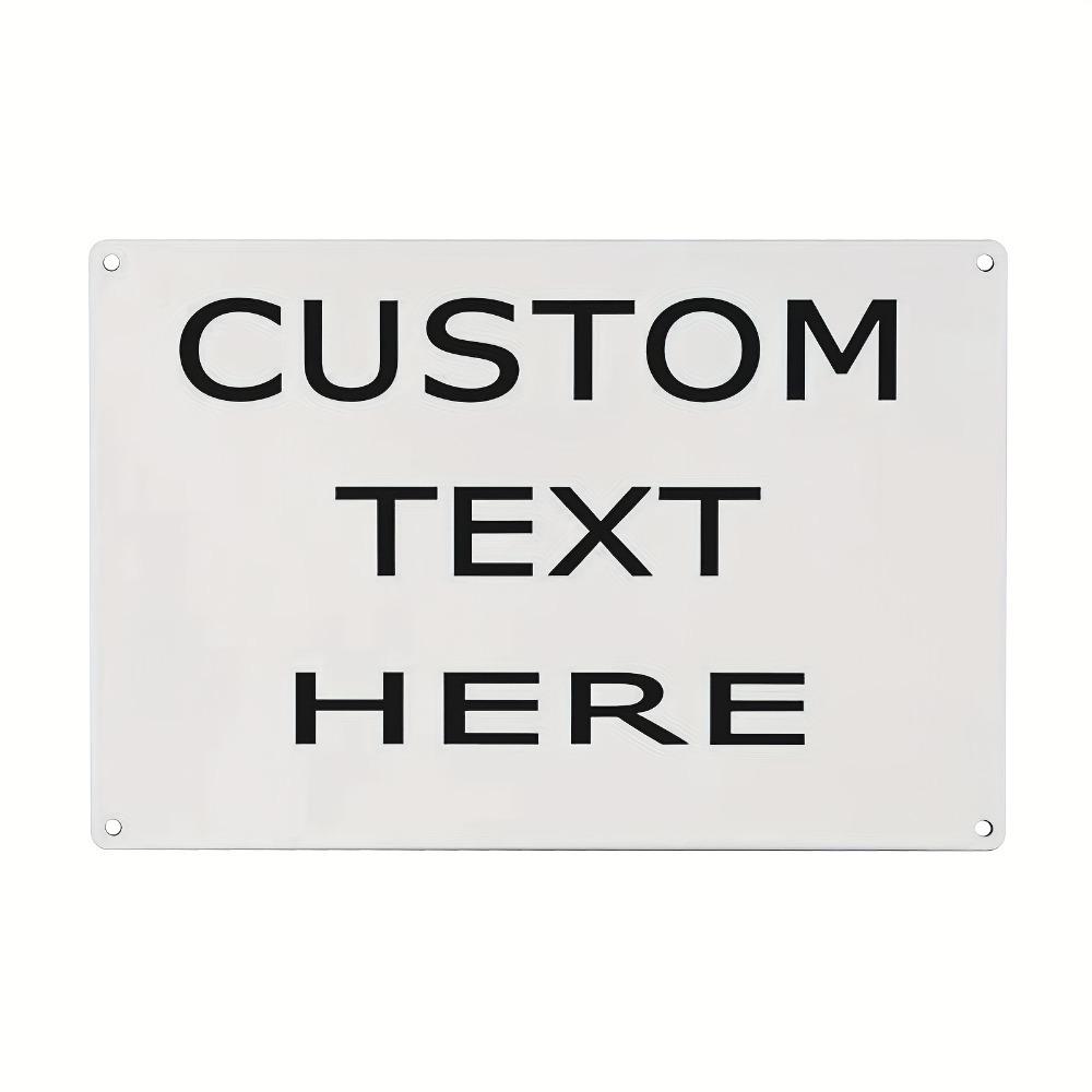 Custom Aluminum Metal Sign DIY Handmade Wall Plaque Indoor Outdoor Home Garage Garden Decor